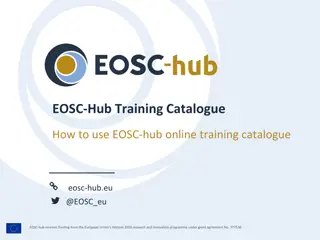 Using EOSC-Hub Training Catalogue