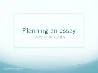 Planning an essay