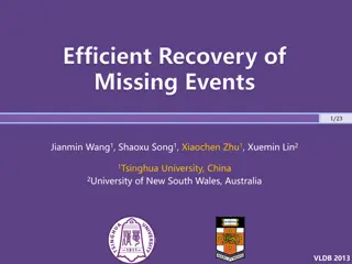 Efficient Recovery of  Missing Events