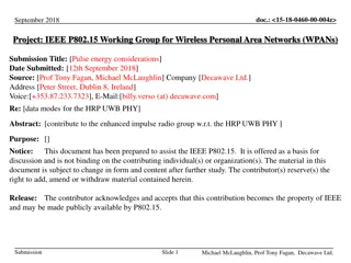 Pulse Energy Considerations for Wireless Personal Area Networks