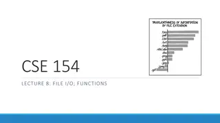 PHP Functions and File I/O Basics