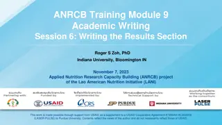 ANRCB Training Module 9 Academic Writing