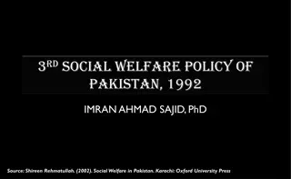 Social Welfare Policy of Pakistan 1992