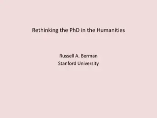 Rethinking the PhD in the Humanities: Challenges and Solutions