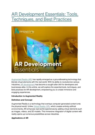 AR Development Essentials