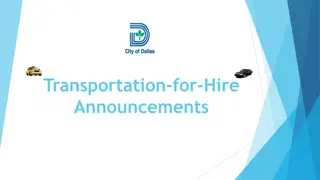 Transportation-for-Hire Announcements