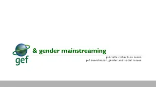 Gender Mainstreaming and Project Implementation