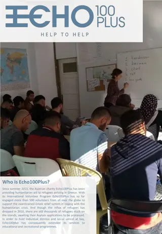Echo100Plus: Humanitarian Aid for Refugees in Greece