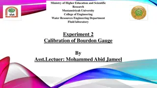 Calibration of Bourdon Gauge