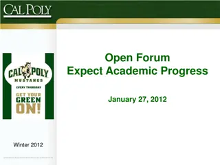 Academic Progress Policy Winter 2012 Overview