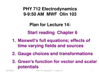 Maxwell's Equations and Vector Potentials