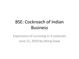 BSE: Cockroach of Indian Business - Experience Surviving in 3 Centuries