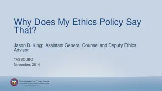 Ethics Policies in Organizations