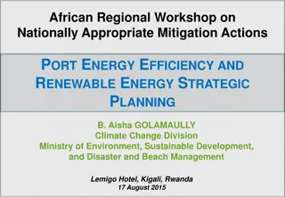 Energy Efficiency and Renewable Energy Strategic Planning at Mauritius Ports