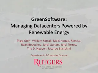 Green Software for Renewable Energy-Powered Datacenters