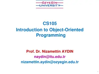 Object-Oriented Programming Overview