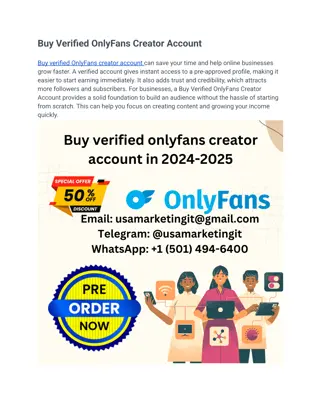 Buy Verified OnlyFans Creator Account