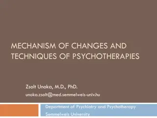 Mechanism of Changes and Techniques in Psychotherapy