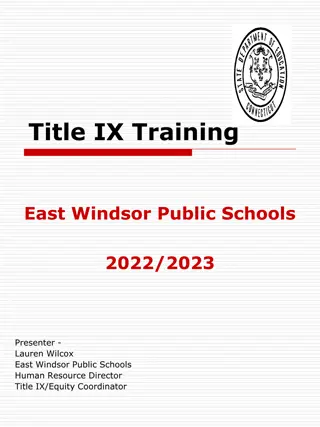 Title IX Training and Gender Equity in Education