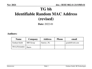IEEE 802.11-21 Identifiable Random MAC Address Scheme