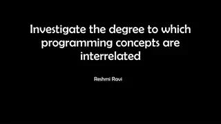 Investigating Programming Concepts Interrelation