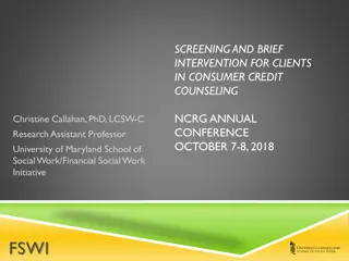 Screening and Brief Intervention in Consumer Credit Counseling