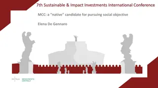 Key Stages of MCC's Development for Sustainable Impact Investments