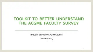 ACGME Faculty Survey Toolkit Overview
