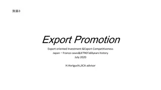Export Promotion and Investment Competitiveness in Japan and France Cases