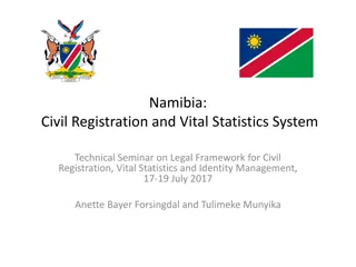 Namibia Civil Registration and Vital Statistics System Seminar Overview