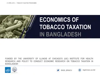 Economics of Tobacco Taxation in Bangladesh