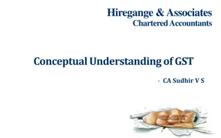 Insights on GST Issues and Implementation