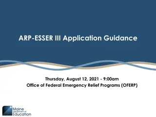 ARP-ESSER III Application Guidance - Office of Federal Emergency Relief Programs