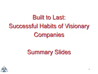 Successful Habits of Visionary Companies Summary