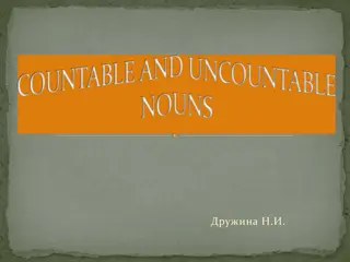 Countable and Uncountable Nouns
