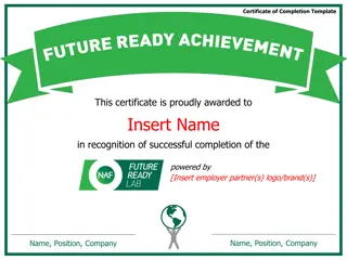 Certificate of Completion Template with Partner Recognition