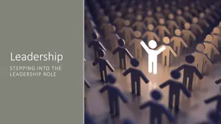 Stepping Into the Leadership Role