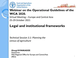 Operational Guidelines for Agricultural Census Legislation