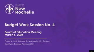 Budget Development for Board of Education Meeting