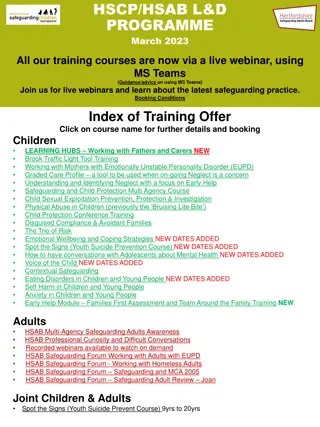 Live Webinars on Latest Safeguarding Practice March 2023