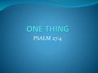 Desiring to Know God's Presence and Attributes