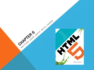 Creating HTML Forms for User Interaction