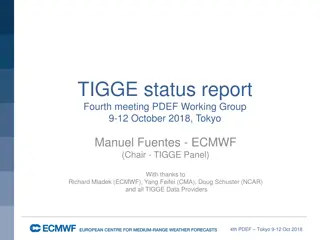 TIGGE Status Report Fourth Meeting PDEF Working Group