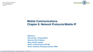 Mobile Communications: Network Protocols and Mobile IP