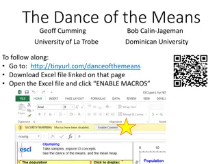 The Dance of the Means: Data Exploration