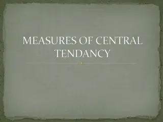 Measures of Central Tendancy