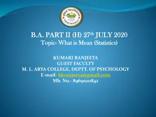 the Mean in Statistics