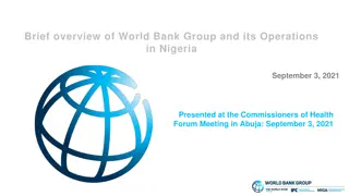 World Bank Group Operations in Nigeria