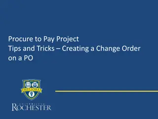 Tips for Creating a PO Change Order