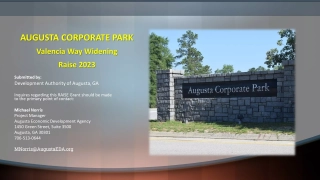 Augusta Corporate Park Valencia Way Widening Project 2023